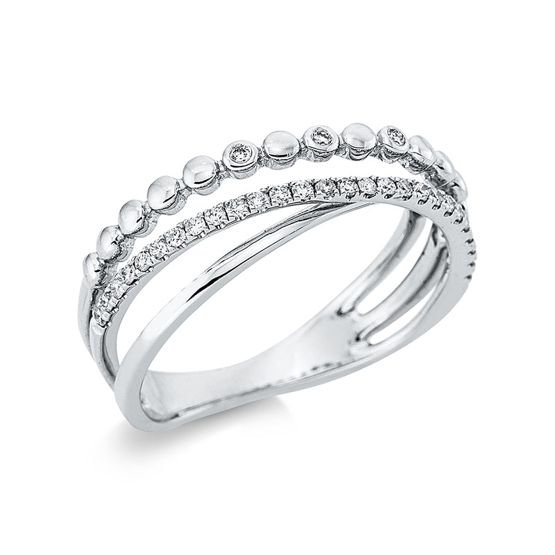 Ring 18 kt WG, 30 Brill. 0,19 ct, TW-si