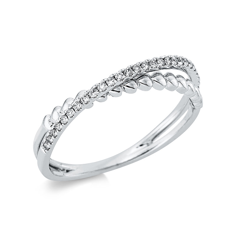 Ring 18 kt WG, 27 Brill. 0,13 ct, TW-si