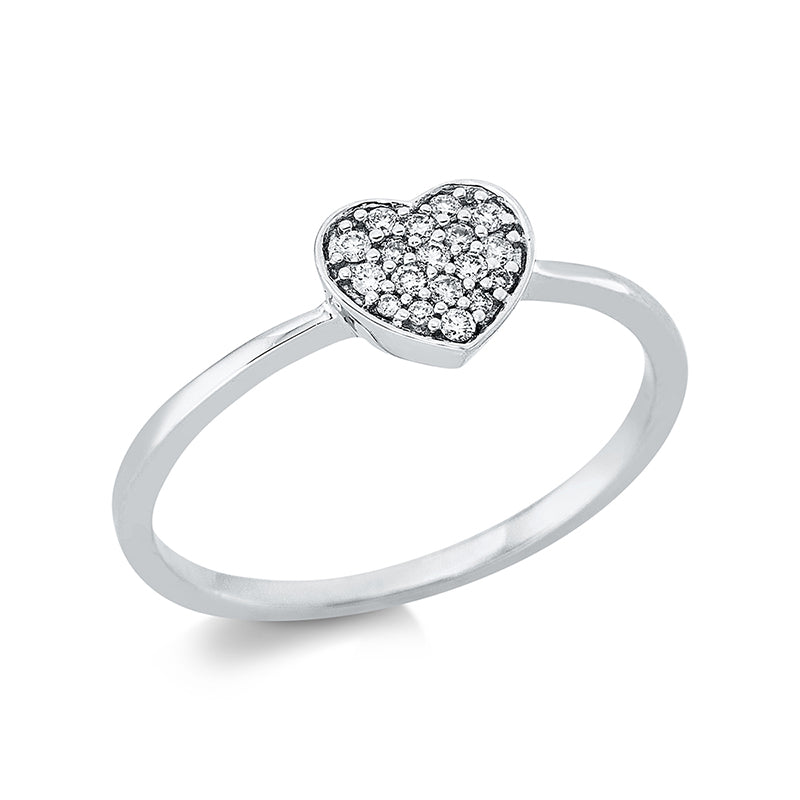 Ring 18 kt WG, 18 Brill. 0,11 ct, TW-si