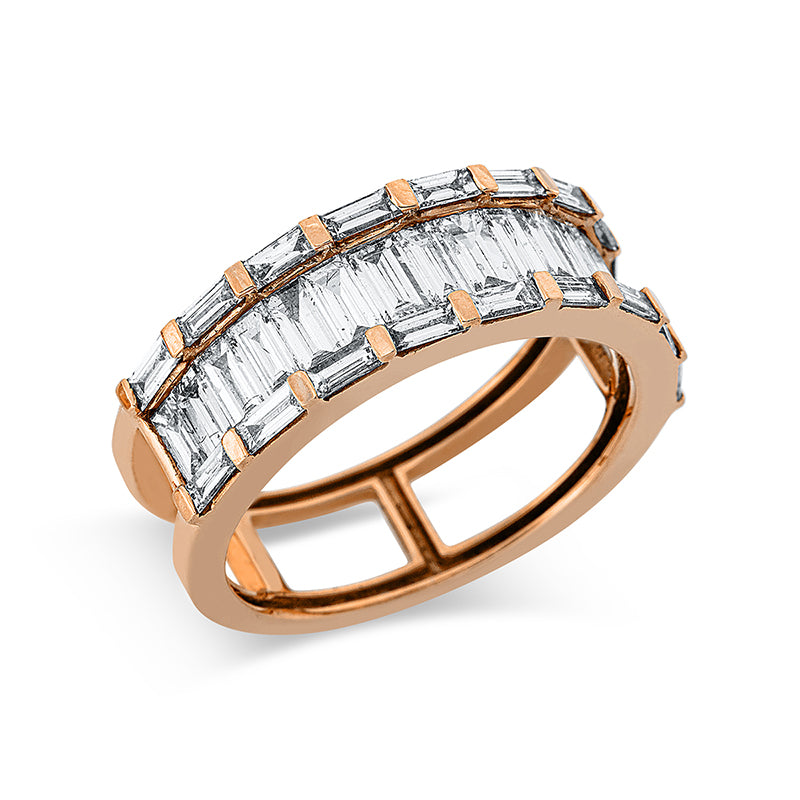 Ring 18 kt RG. 35 Baguette 2.03 ct. TW-si. Weite:54