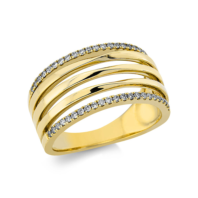 Ring 18 kt GG, 46 Brill. 0,26 ct, TW-si