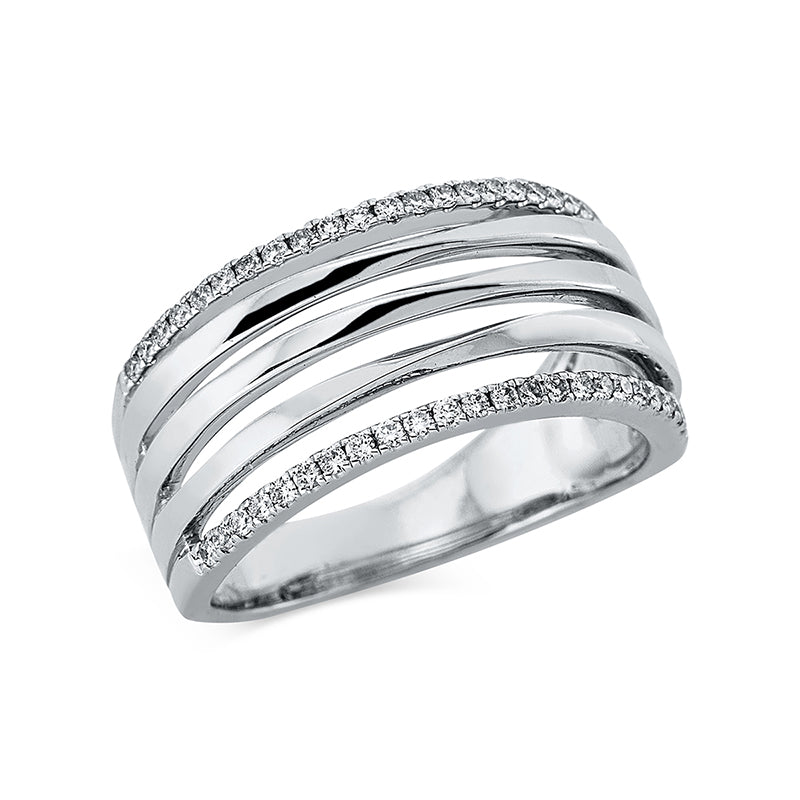 Ring 18 kt WG, 46 Brill. 0,25 ct, TW-si