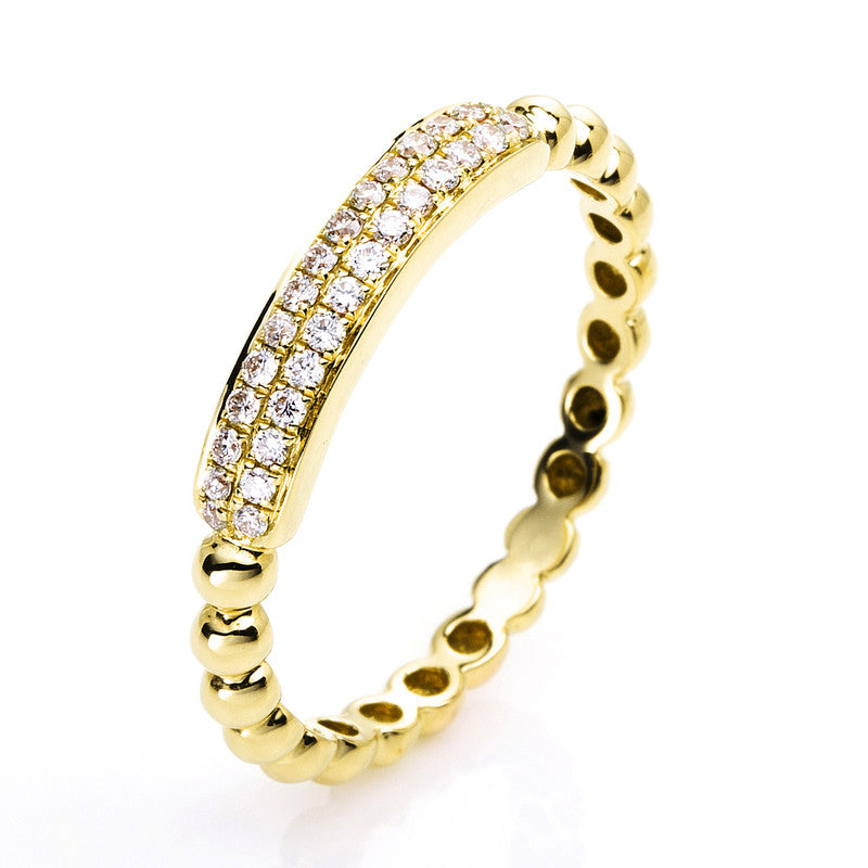 Ring 18 kt GG, 30 Brill. 0,17 ct, TW-si