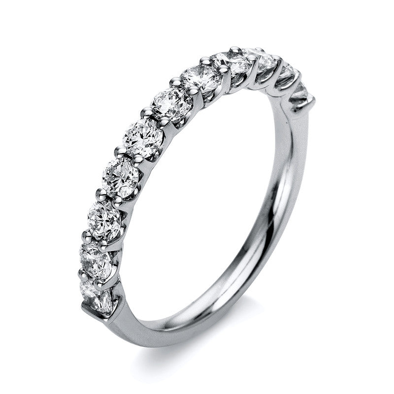 Ring 18 kt WG, 11 Brill. 0,90 ct, TW-si