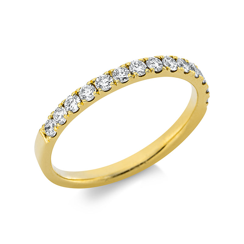 Ring 18 kt GG. 14 Brillanten 0.40 ct. TW-si. Weite:53