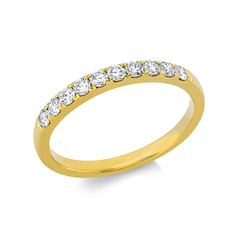 Ring 18 kt GG, 10 Brill. 0,38 ct, TW-si