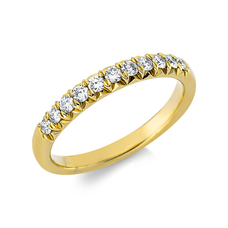 Ring 18 kt GG, 11 Brill. 0,33 ct, TW-si