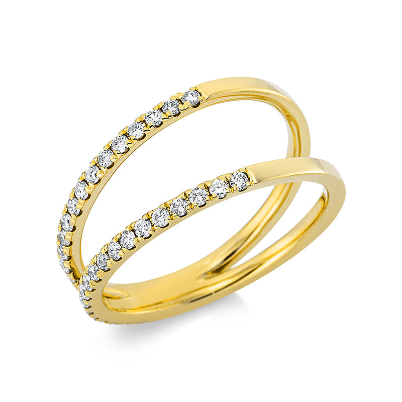 Ring 18 kt GG, 38 Brill. 0,38 ct, TW-si