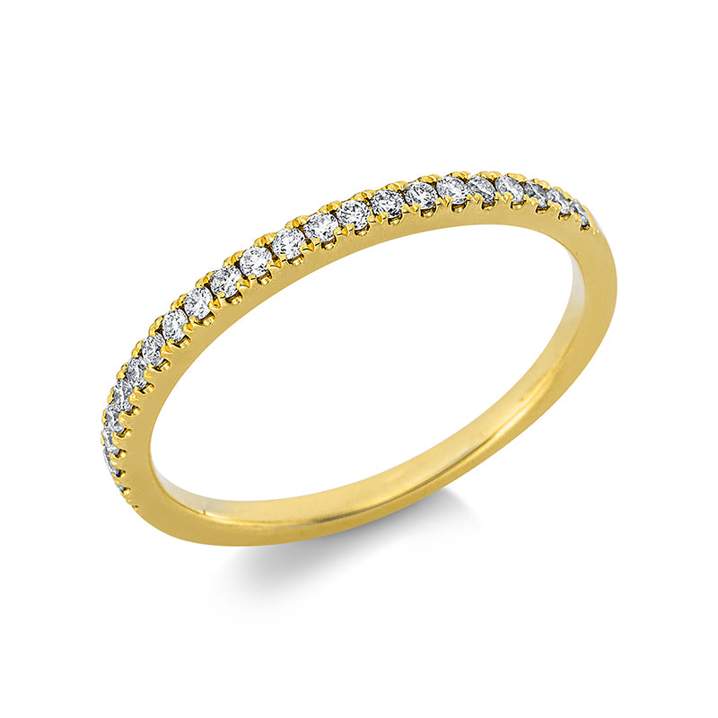 Ring 18 kt GG. 23 Brillanten 0.18 ct. TW-si. Weite:53