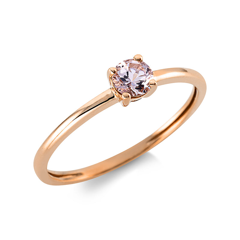 Ring 18 kt RG, 1 Morganit 0,21 ct rosa