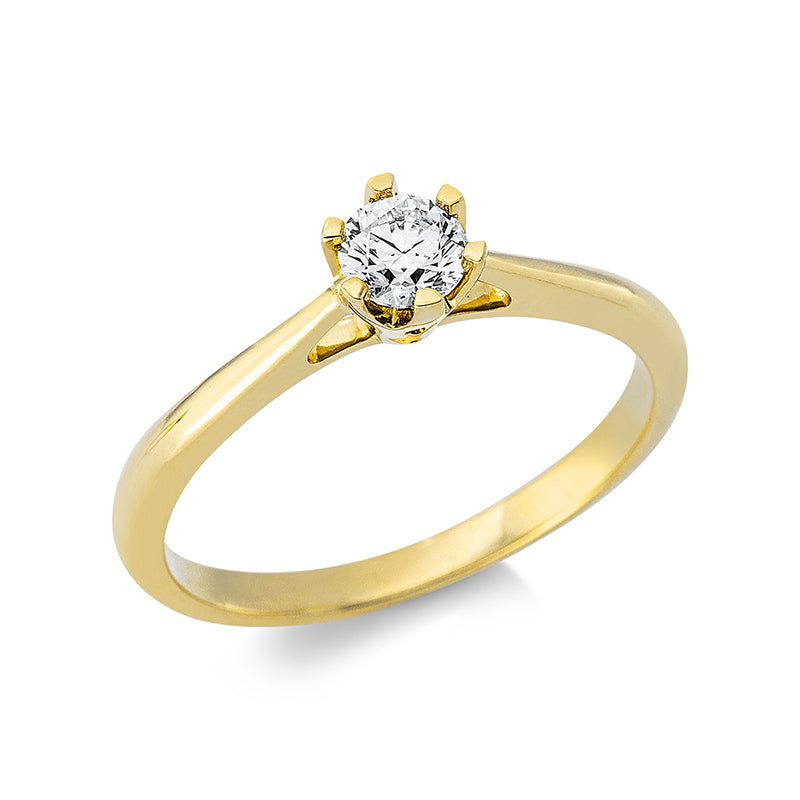 Ring 18 kt GG, 1 Brill. 0,29 ct, TW-si