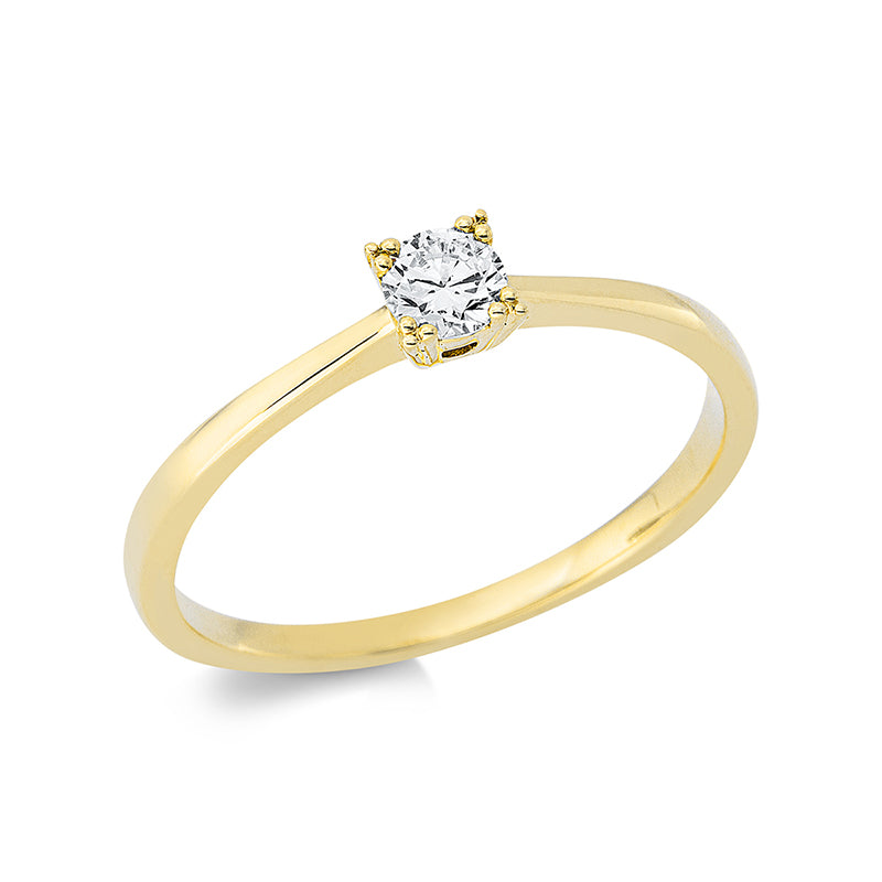 Ring 18 kt GG, 1 Brill. 0,19 ct, TW-si