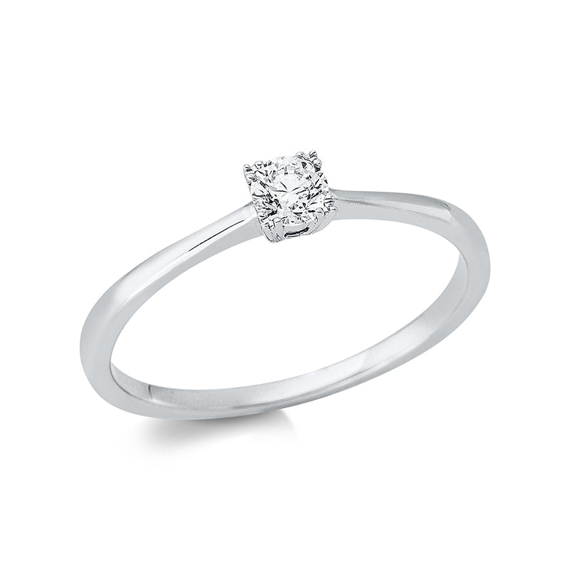 Ring 18 kt WG, 1 Brill. 0,19 ct, TW-si