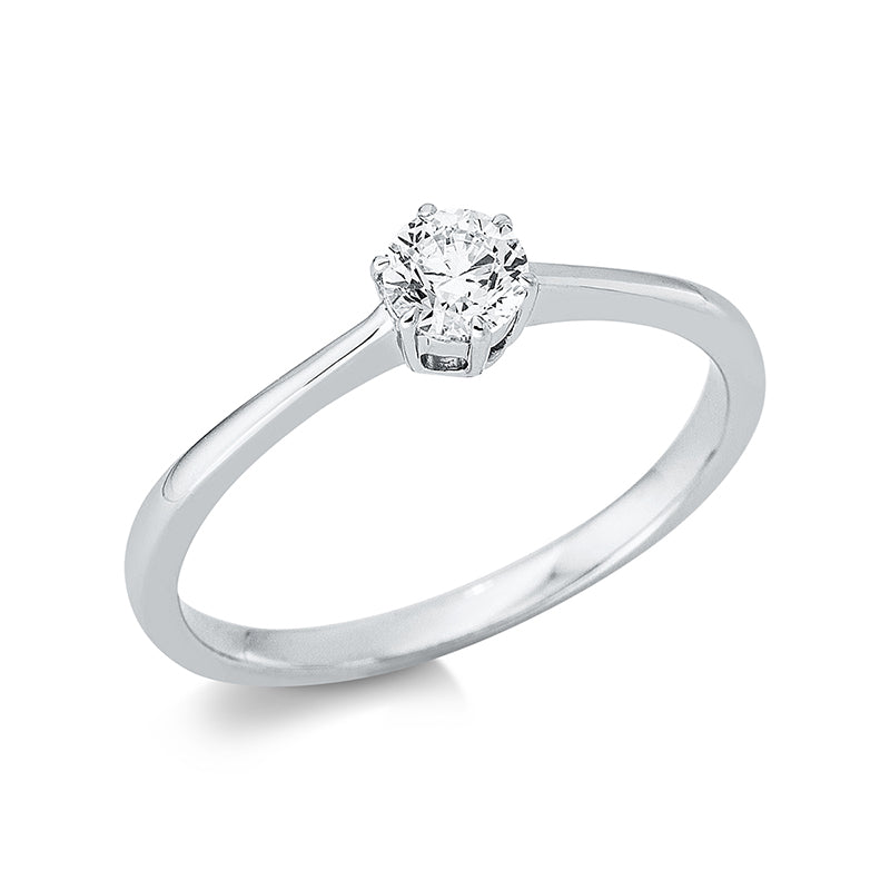 Ring 18 kt WG, 1 Brill. 0,30 ct, TW-si