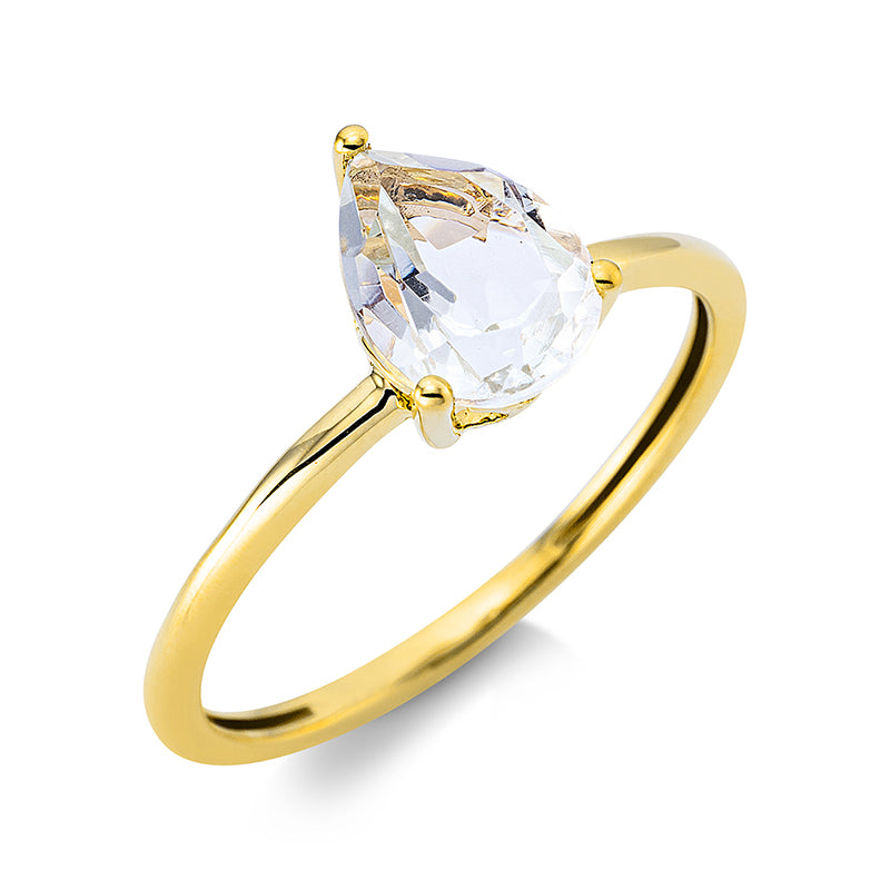 Ring 18 kt GG, 1 Amethyst 0,88 ct grün
