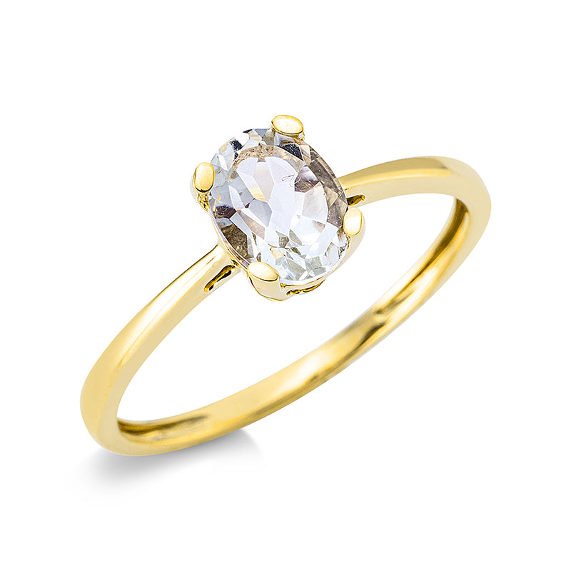 Ring 18 kt GG, 1 Amethyst 0,67 ct grün