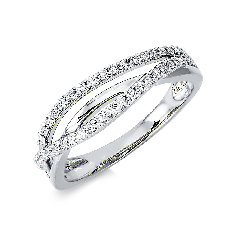 Ring 18 kt WG, 42 Brill. 0,28 ct, TW-si