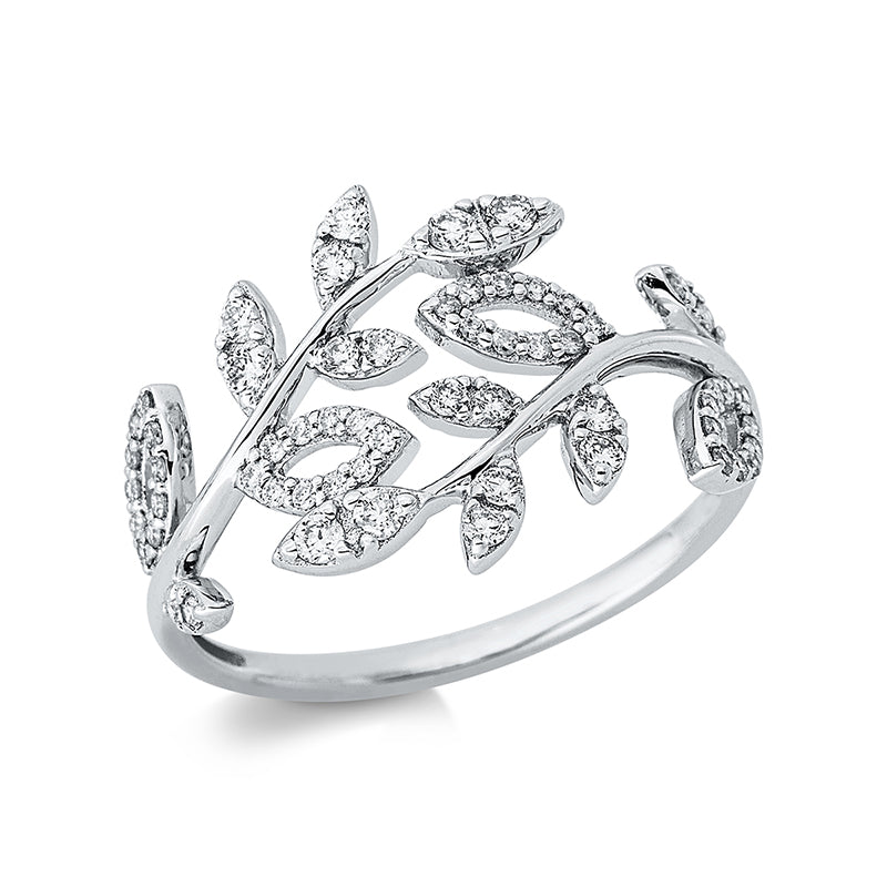 Ring 18 kt WG, 60 Brill. 0,37 ct, TW-si2