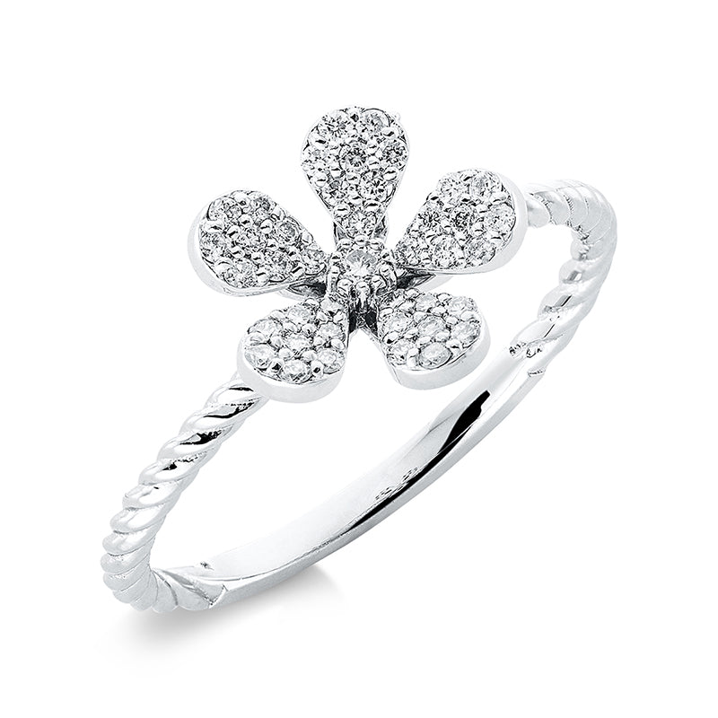 Ring 18 kt WG, 41 Brill. 0,18 ct, TW-si