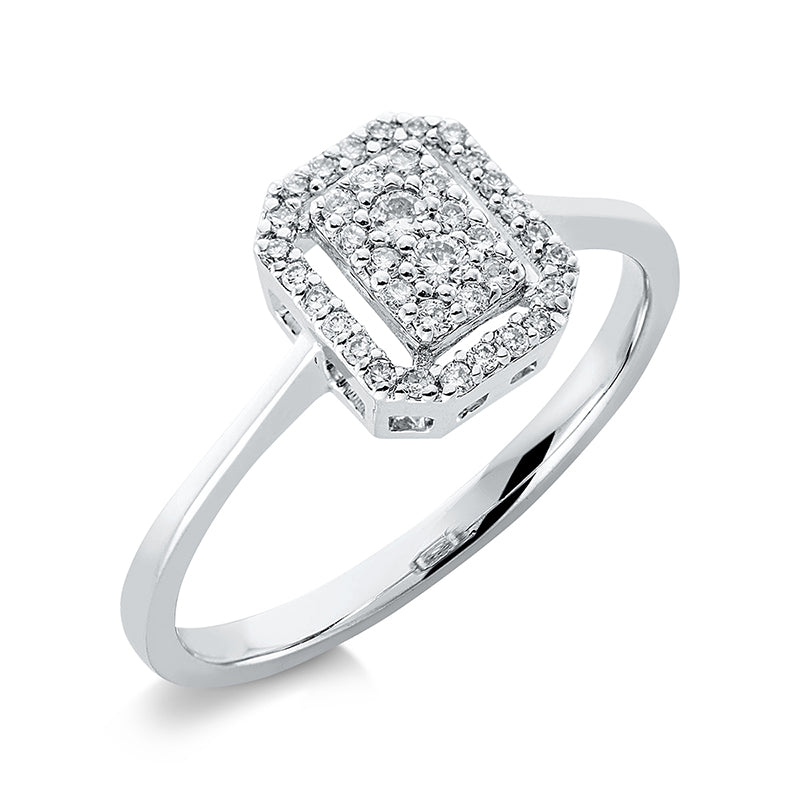 Ring 18 kt WG, 38 Brill. 0,20 ct, F-si