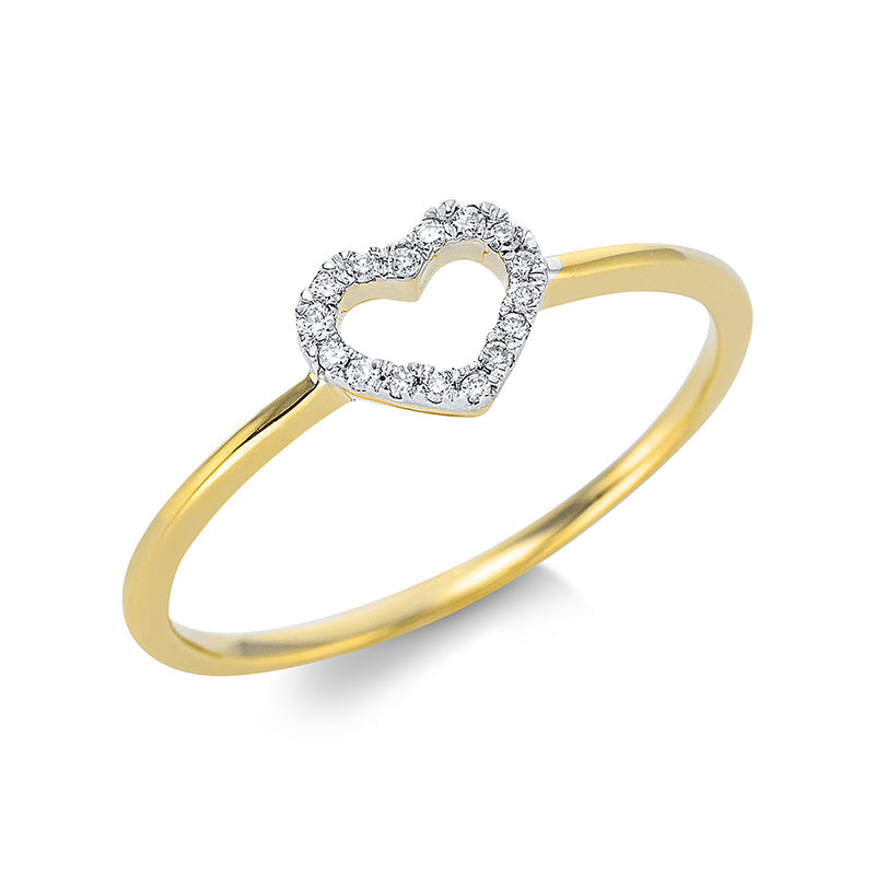 Ring 18 kt GG, 16 Brill. 0,06 ct, TW-si