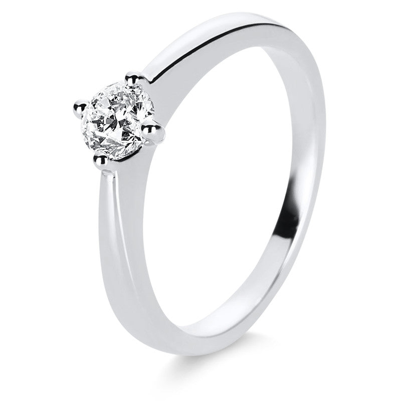 Ring 14 kt WG, 1 Brill. 0,40 ct, TW-si