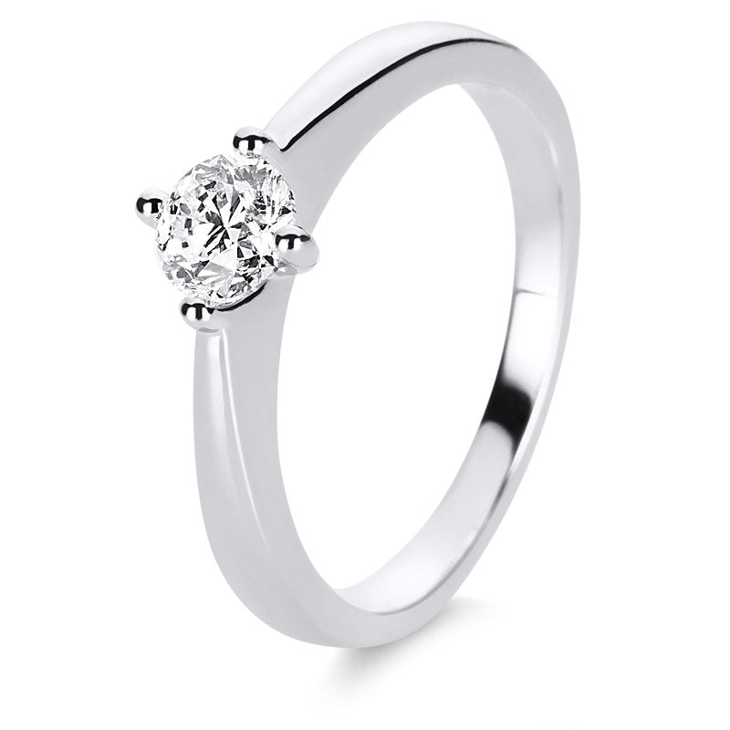 Ring 14 kt WG, 1 Brill. 0,50 ct, TW-si