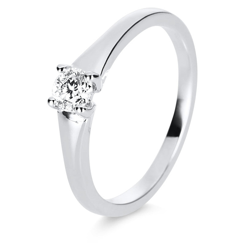 Ring 14 kt WG, 1 Brill. 0,29 ct, TW-si
