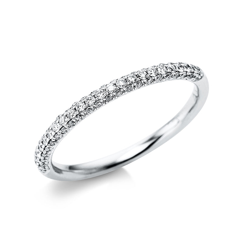 Ring 18 kt WG, 70 Brill. 0,34 ct, TW-si