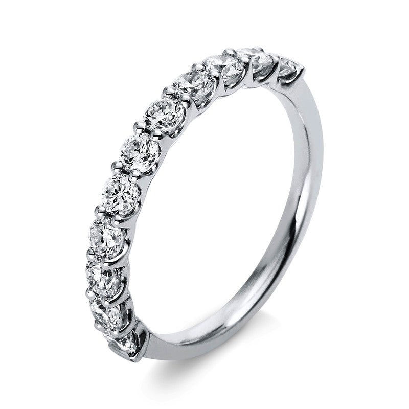 Ring 18 kt WG, 11 Brill. 0,83 ct, TW-si