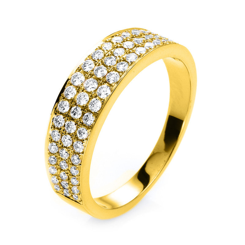 Ring 18 kt GG, 57 Brill. 0,54 ct, TW-si