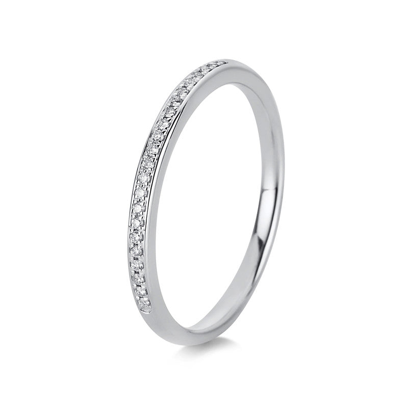 Ring 18 kt WG, 13 Brill. 0,50 ct, TW-si