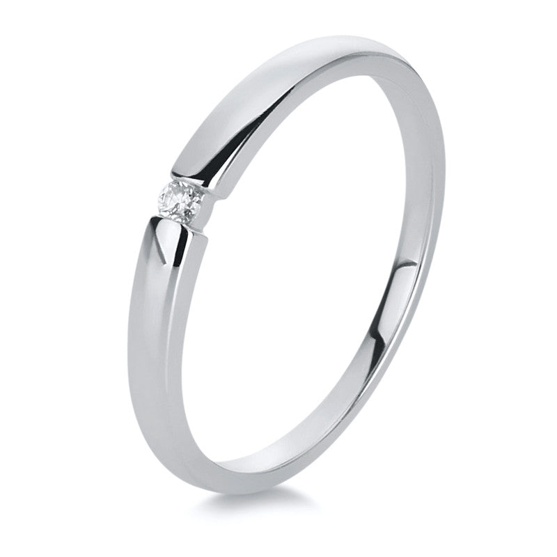 Ring 18 kt WG, 1 Brill. 0,03 ct, TW-si