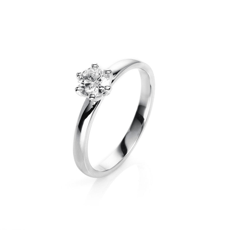 Ring 18 kt WG, 1 Brill. 0,51 ct, TW-si