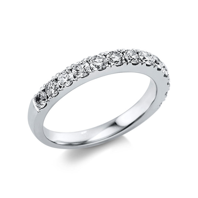 Ring 18 kt WG, 13 Brill. 0,86 ct, TW-si