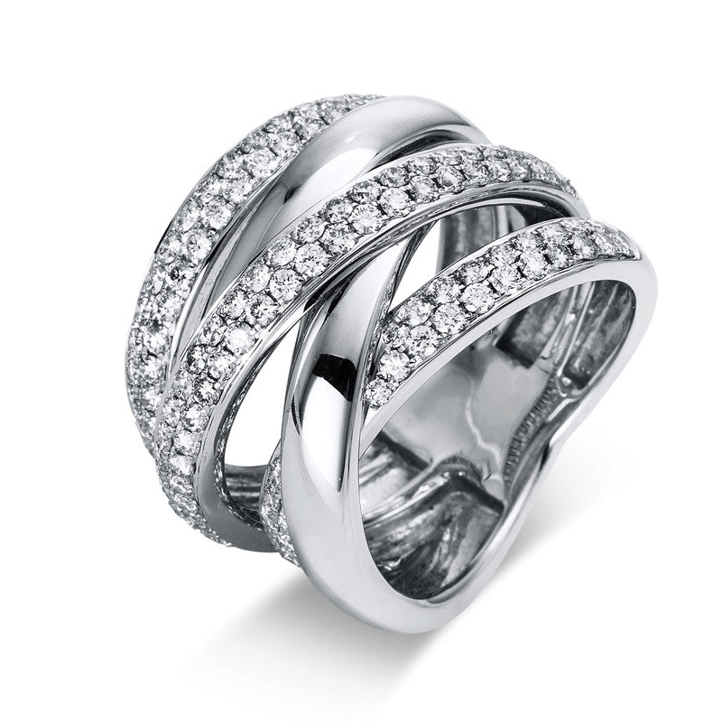 Ring 18 kt WG, 125 Brill. 1,53 ct, TW-vsi