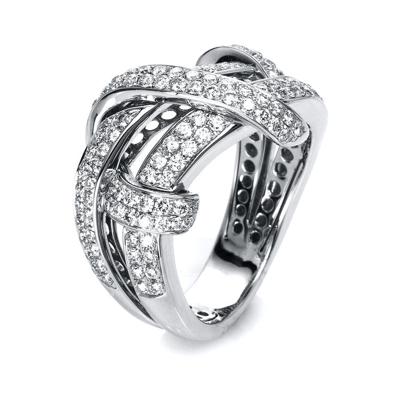Ring 18 kt WG, 136 Brill. 1,16 ct, TW-vsi