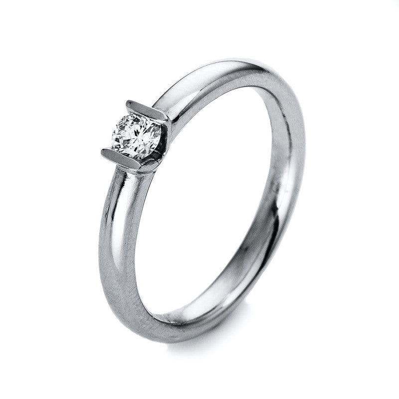 Ring 18 kt WG, 1 Brill. 0,22 ct, TW-vsi