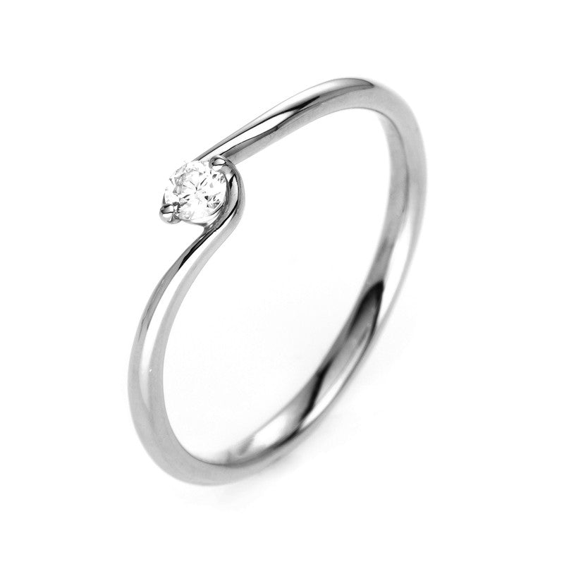 Ring 14 kt WG, 1 Brill. 0,10 ct, TW-si
