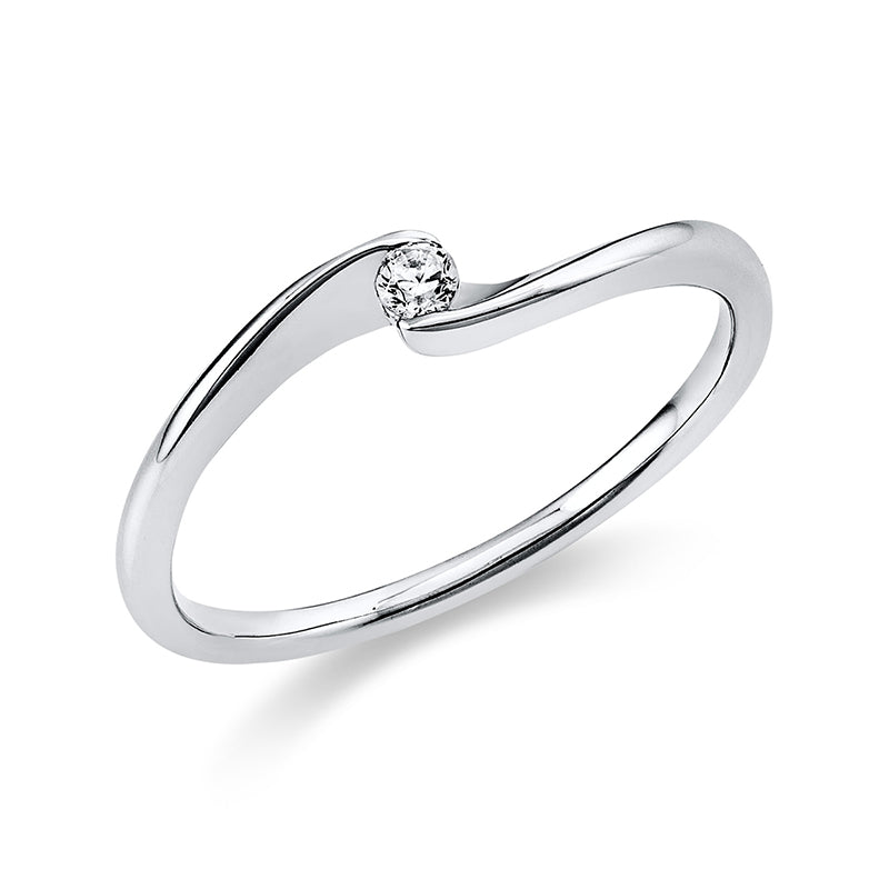 Ring 14 kt WG, 1 Brill. 0,05 ct, TW-si