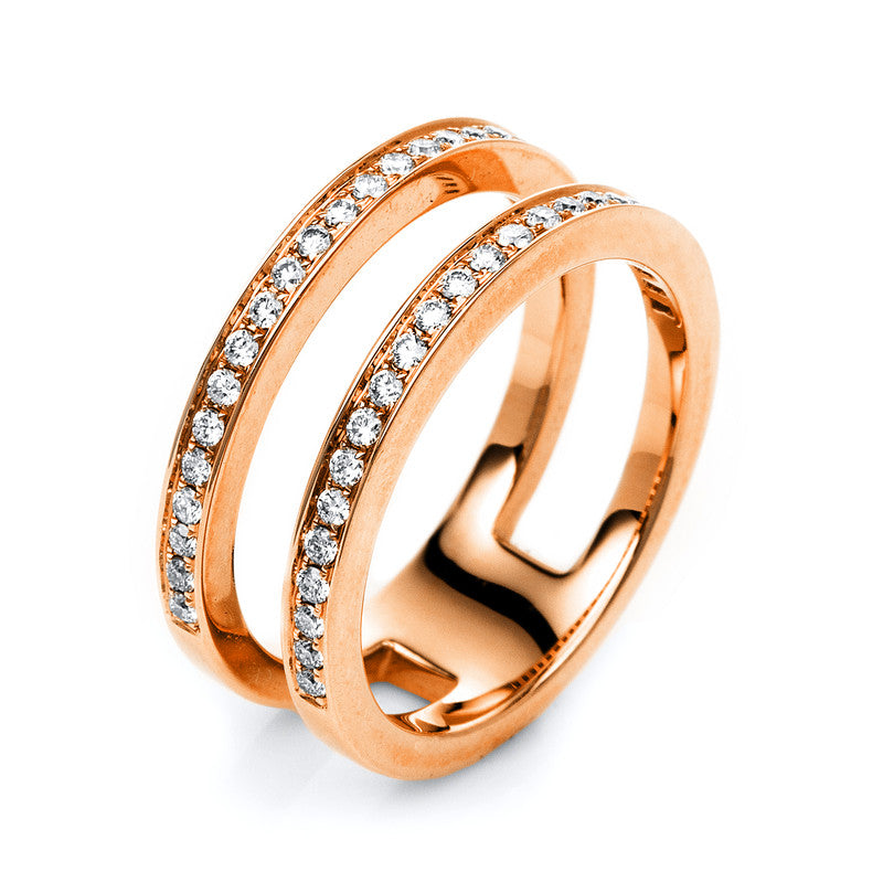 Ring 18 kt RG, 46 Brill. 0,39 ct, TW-vsi