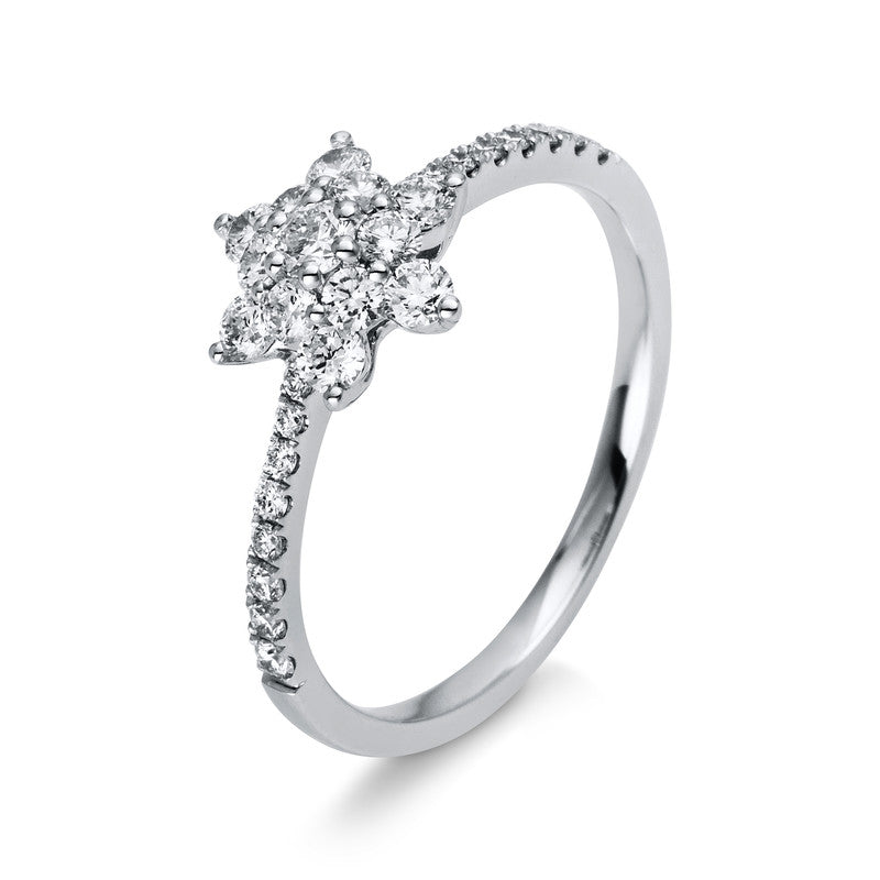 Ring 18 kt WG, 29 Brill. 0,63 ct, TW-si