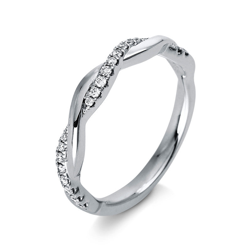 Ring 18 kt WG, 20 Brill. 0,13 ct, TW-si