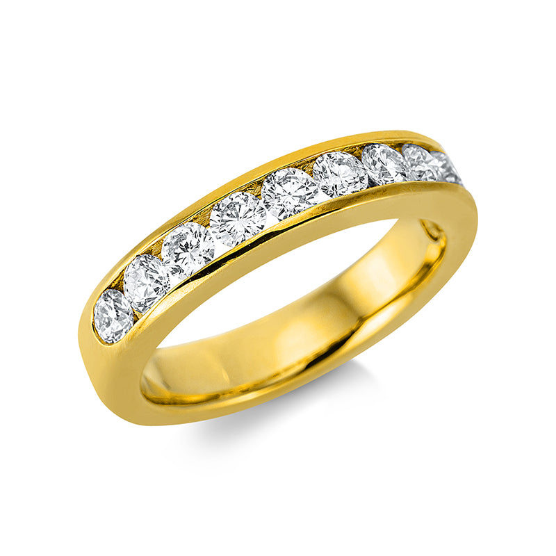 Ring 18 kt GG, 11 Brill. 0,96 ct, TW-si