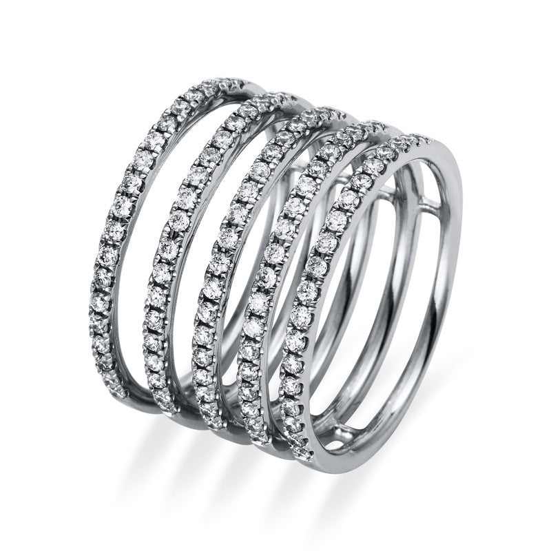 Ring 18 kt WG, 95 Brill. 0,79 ct, TW-si