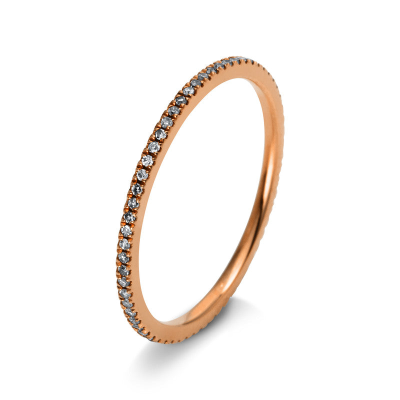 Ring 18 kt RG, 66 Brill. 0,14 ct, TW-si