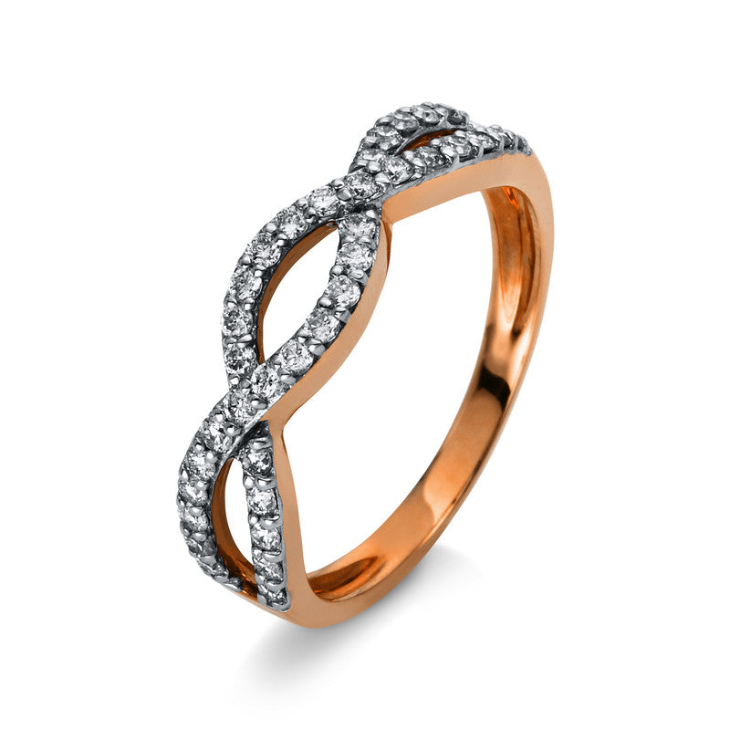 Ring 18 kt RG, 36 Brill. 0,39 ct, TW-si