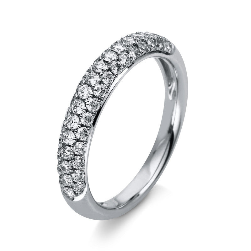 Ring 18 kt WG, 49 Brill. 0,71 ct, TW-si