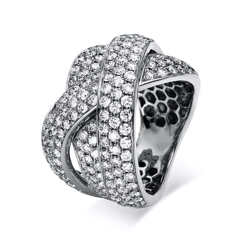 Ring 18 kt WG, 177 Brill. 3,29 ct, TW-vsi/si