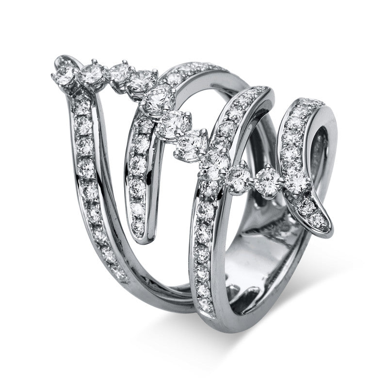 Ring 18 kt WG, 59 Brill. 1,46 ct, TW-vsi